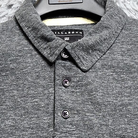 Billabong Polo Shirt Mens XL Gray Short Sleeve Pocket Casual Surf Skate XL Tee - Picture 5 of 8